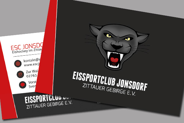 Visitenkarten des Vorstandes des ESC Jonsdorf