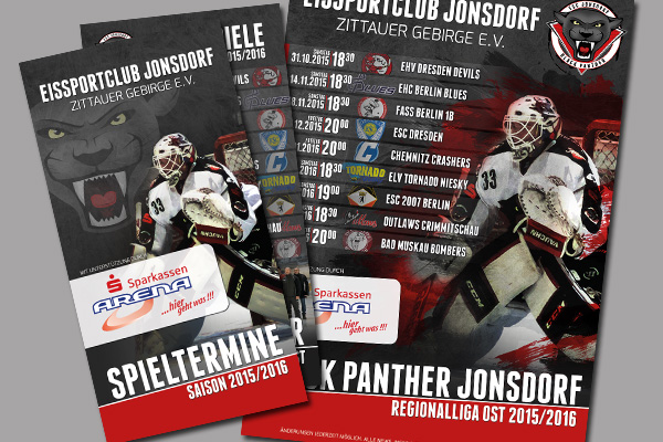 Spieltermine: Werbeplakat und Flyer