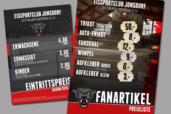 Plakate: Eintrittspreise, Fanartikel